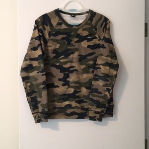 J. Crew camouflage crew neck sweatshirt